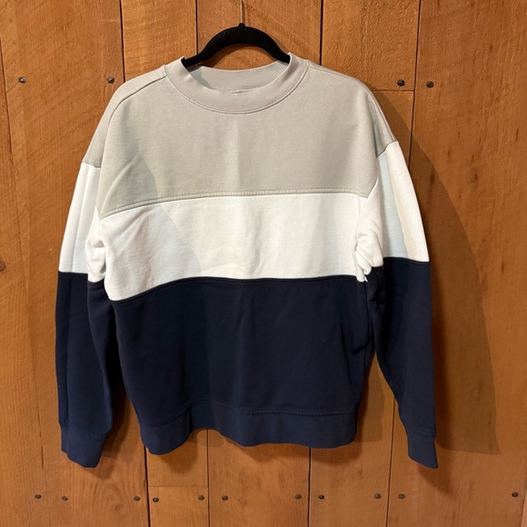 Charles River Unisex Westerly Crewneck Sweatshirt-blue/white/gray block- M - Picture 5 of 8